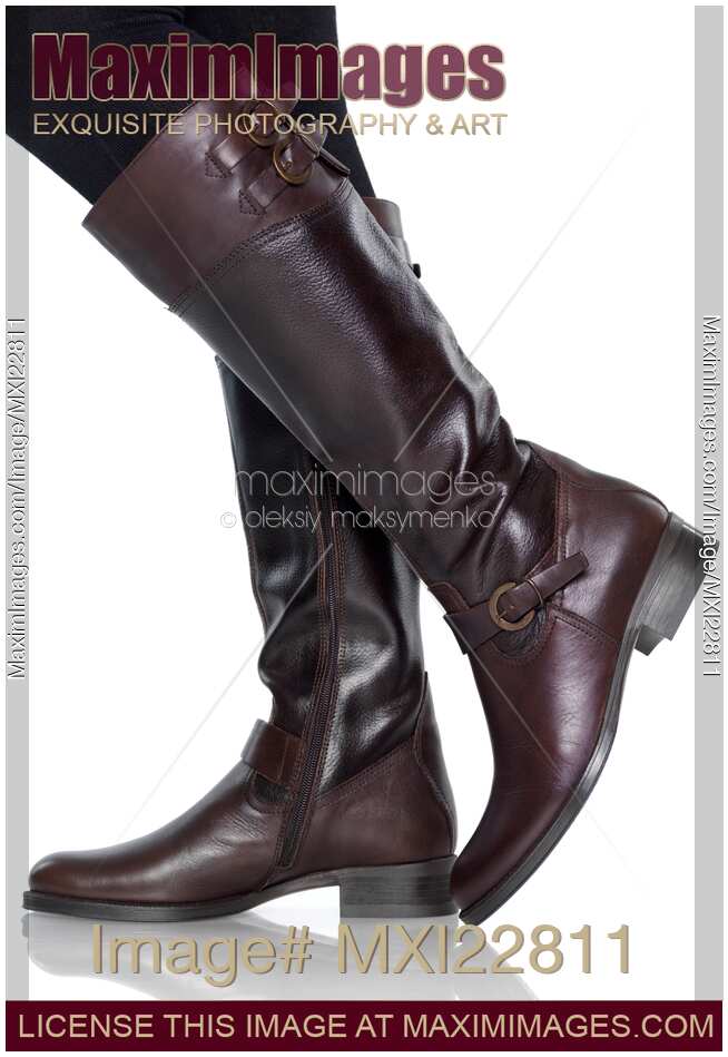 Woman Wearing Knee-Length Fashion Boots