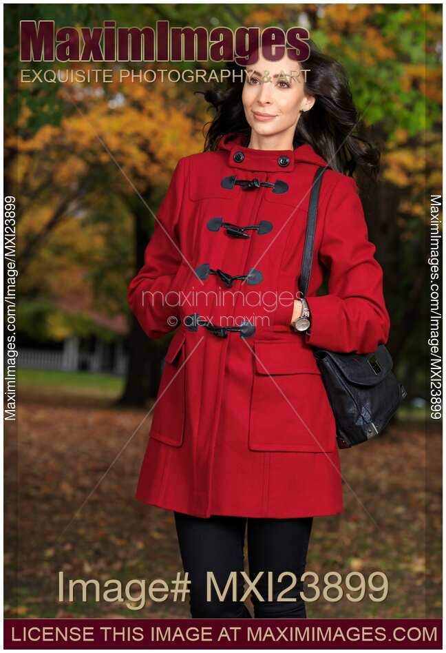 Woman Wearing Red Coat