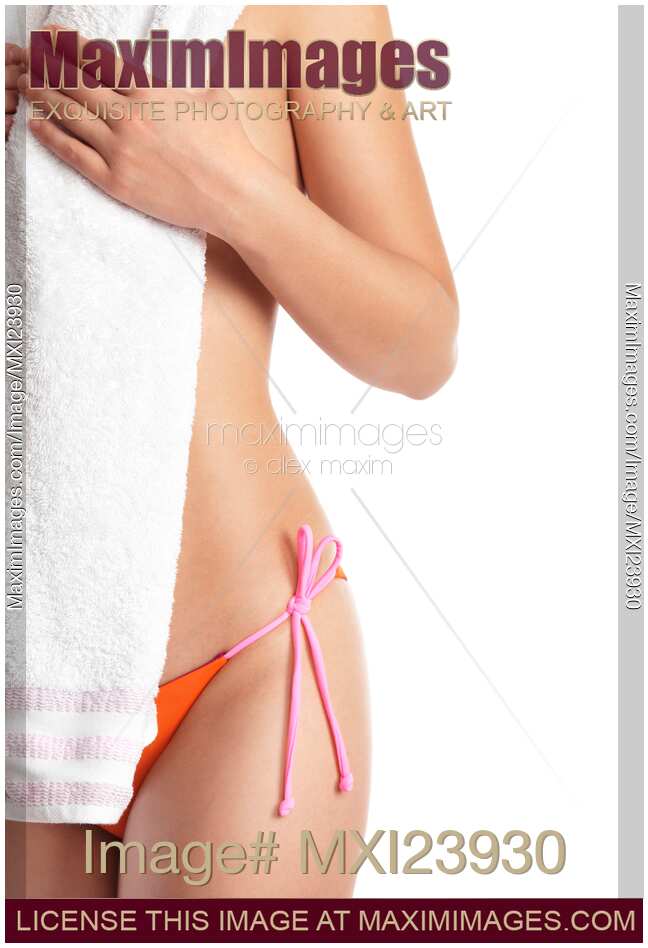 Woman With a White Towel Around Her Neck