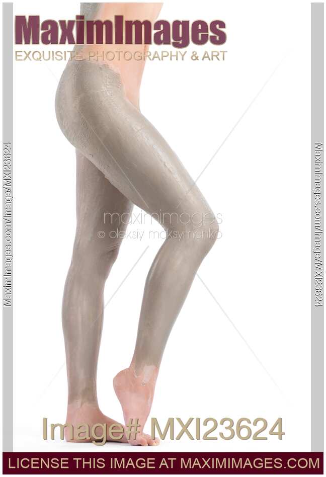 Woman With Bentonite Clay Body Wrap