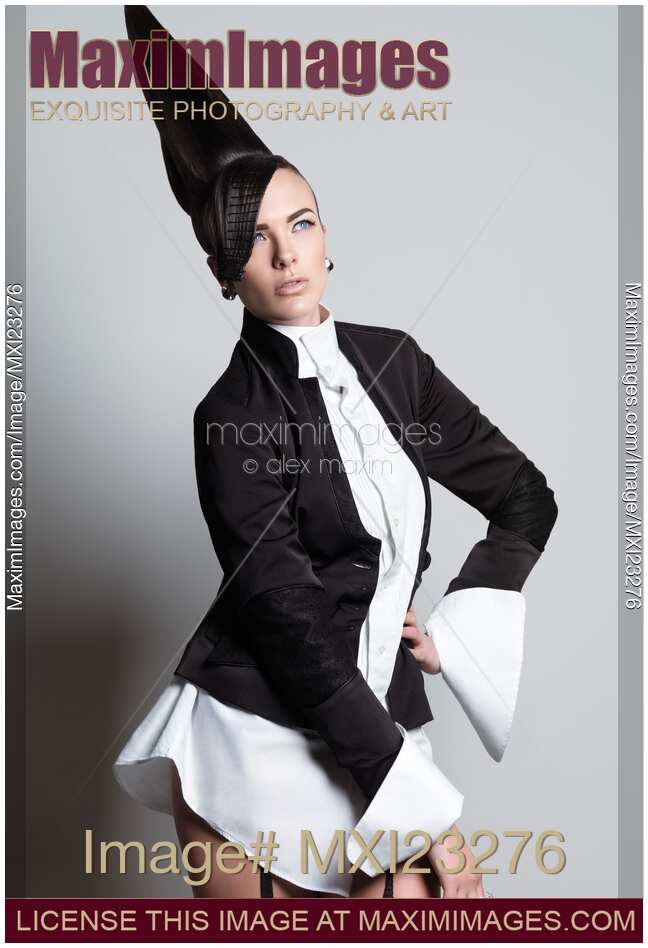 Woman with Creative Hairstyle
