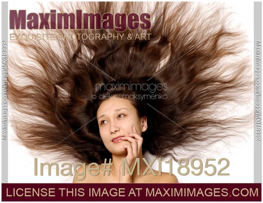 Woman with long beautiful hair