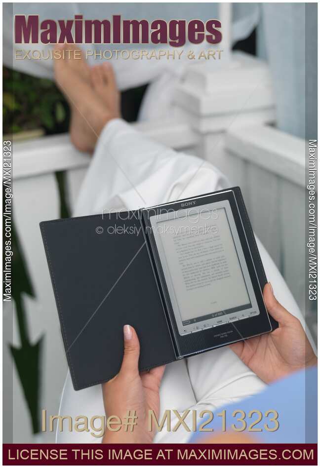 Woman with Sony Reader