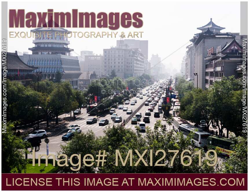 Xi'an city downtown China