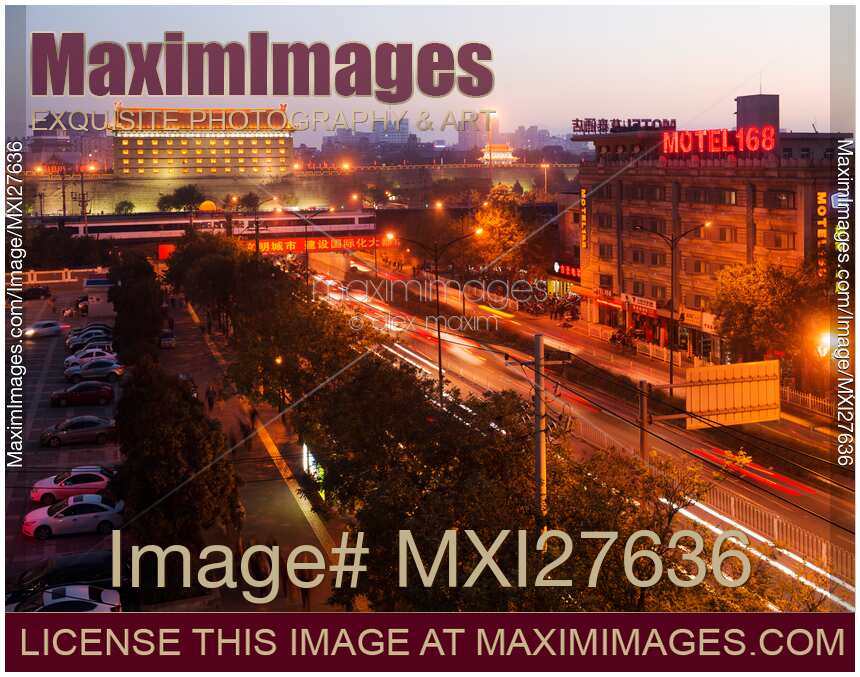 Xi'an city nighttime scenery