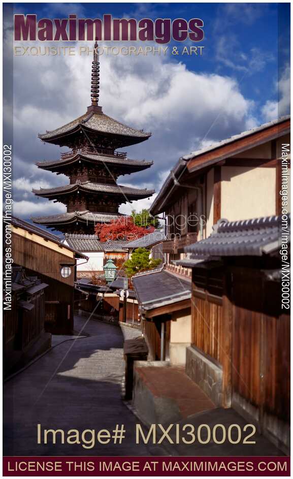 Yasaka 5-story pagoda of Japanese Buddhist temple Hokan-ji in Kyoto