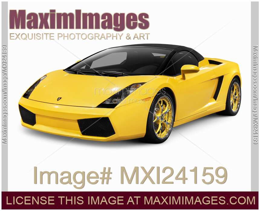 Yellow Lamborghini Gallardo Spyder sports car