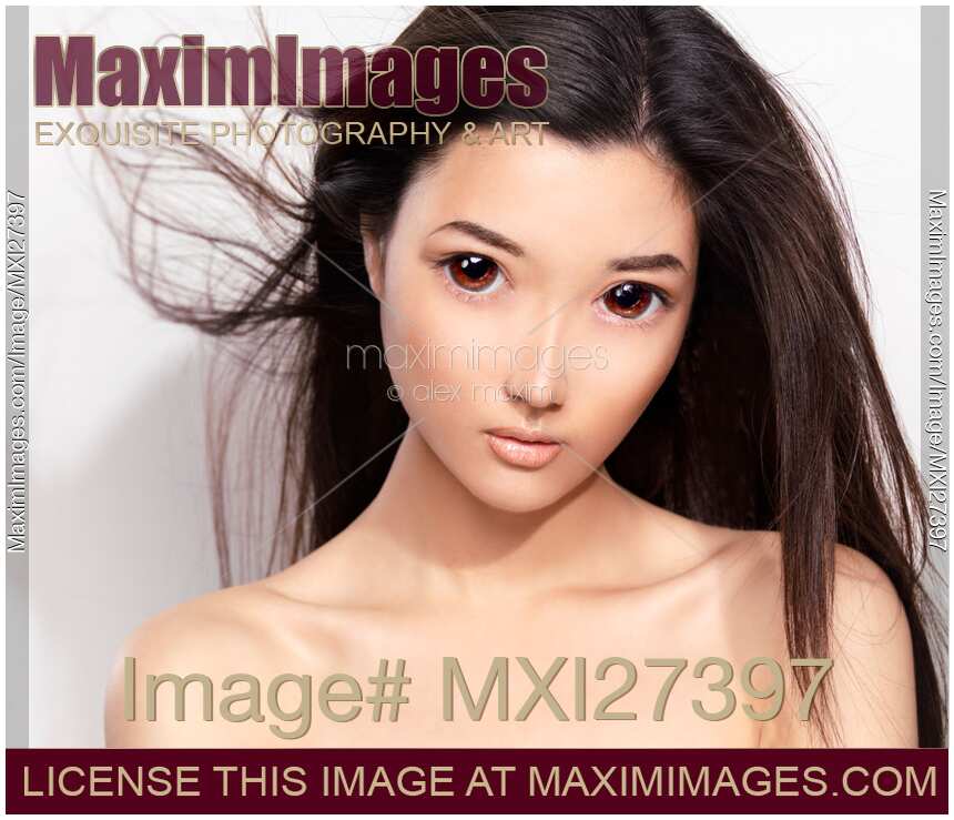Young asian woman anime style beauty portrait