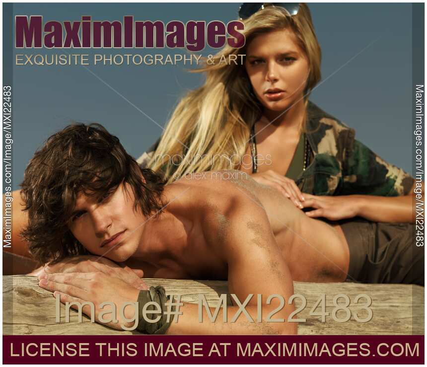 Young Beautiful Couple at the Beach