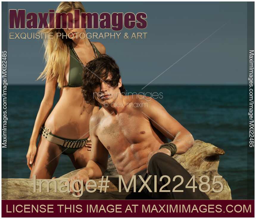 Young Beautiful Couple at the Beach
