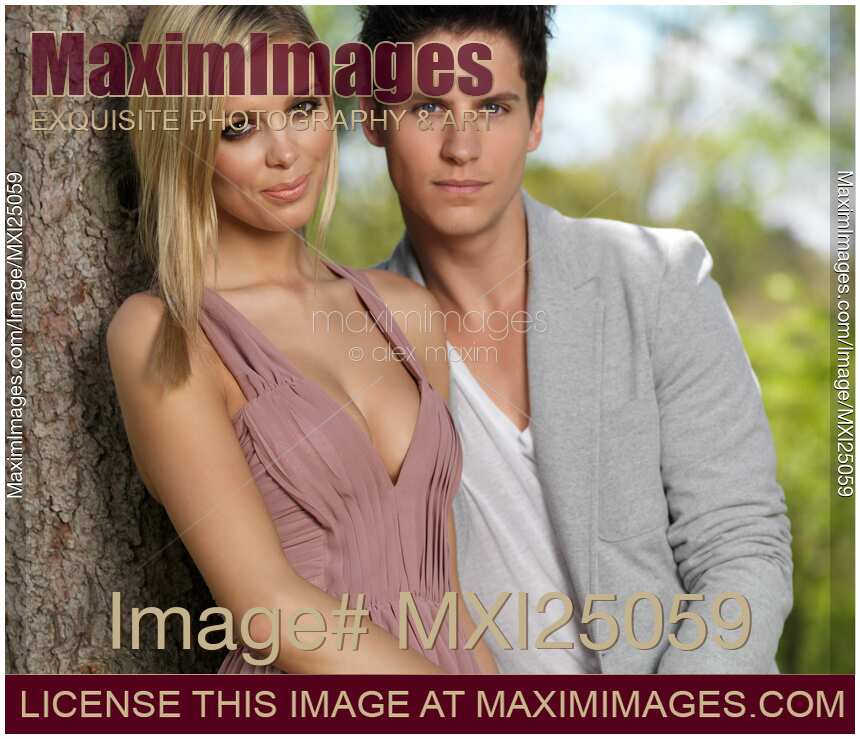 Young beautiful couple outdoor portrait