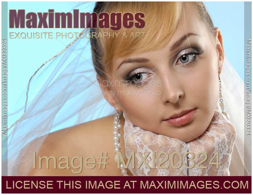 Young bride with thoughtful face