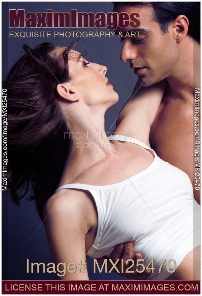 Young couple about to kiss