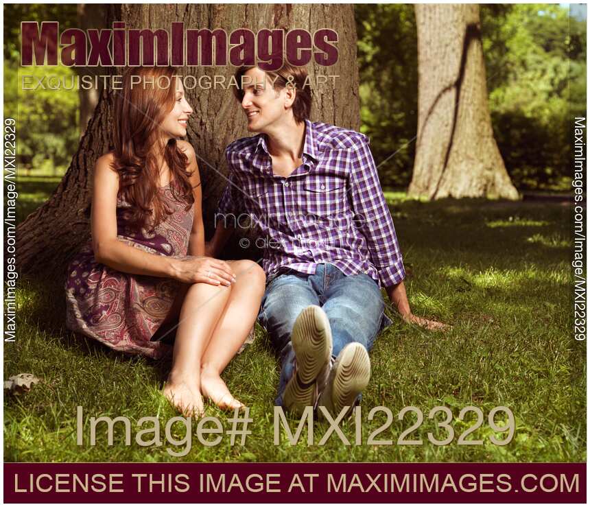 Young Happy Couple in a Park