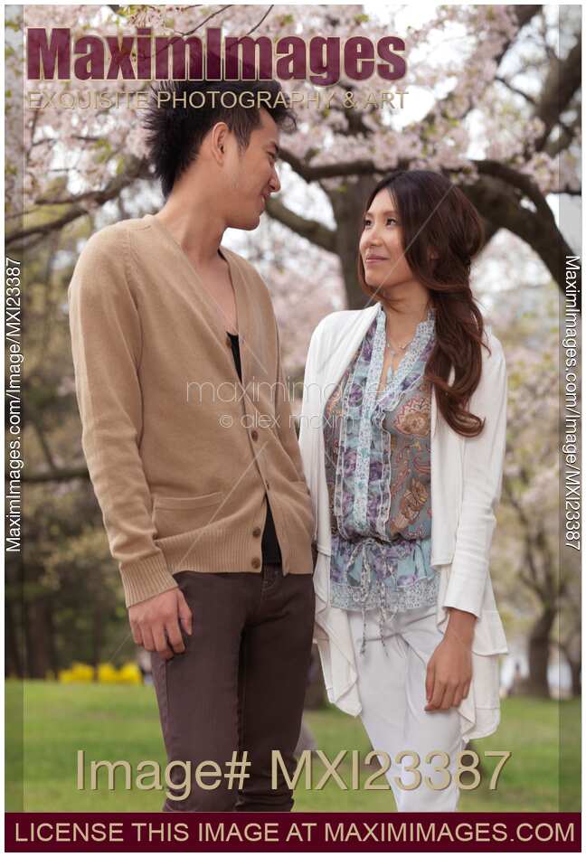Young Happy Couple in a Park