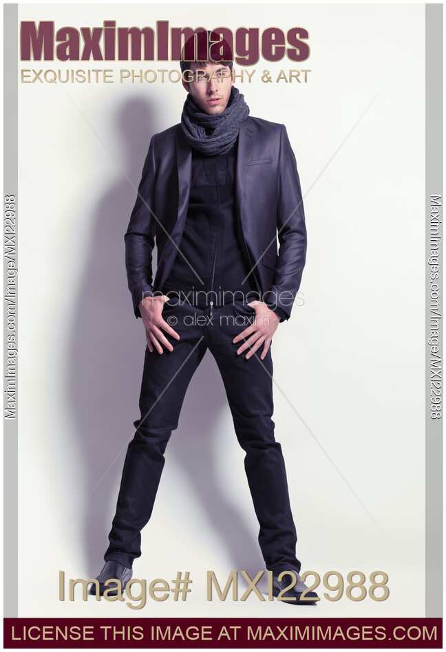Young Man Wearing Black Blazer