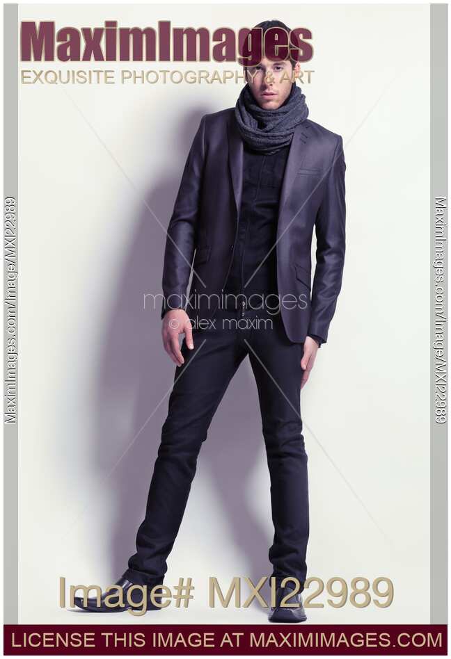 Young Man Wearing Black Blazer
