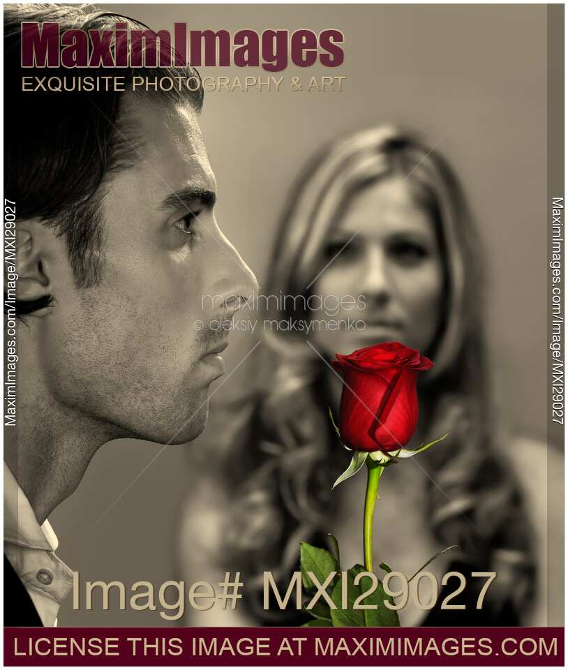 Young Man with a Red Rose