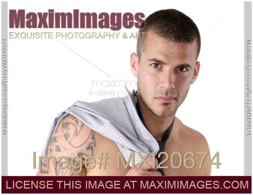 Young Man with a Shirt over His Shoulder