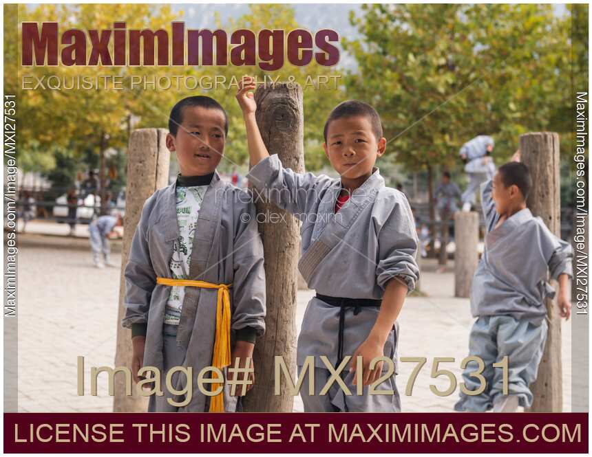 Young Shaolin students in China