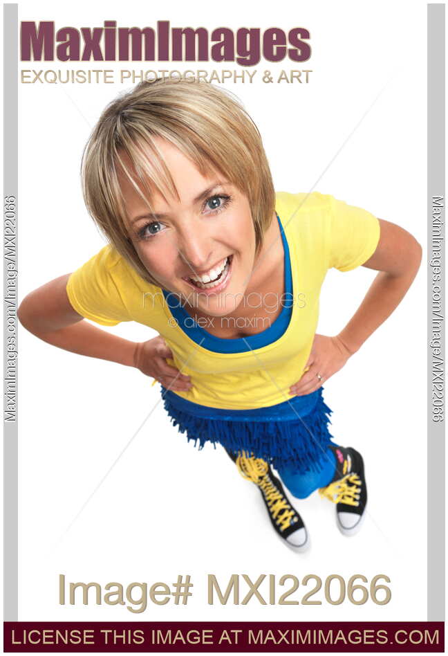 Young Smiling Woman Looking Up