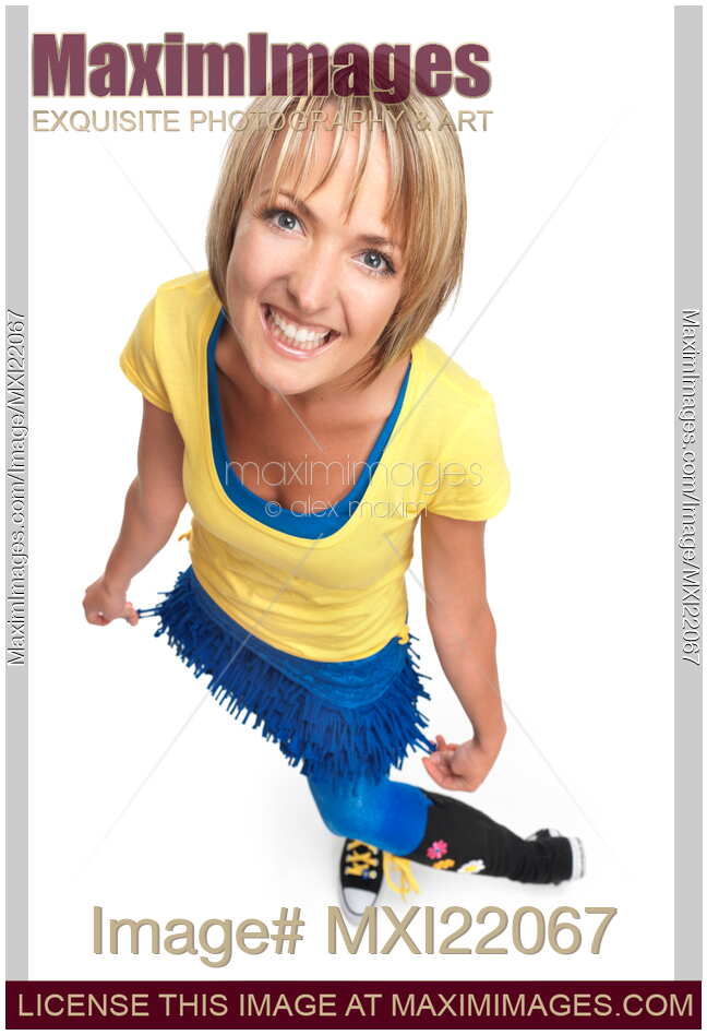 Young Smiling Woman Looking Up