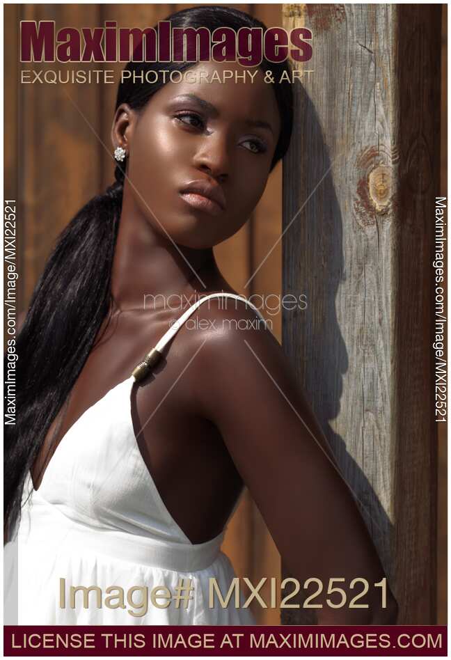 Young Woman in White Dress