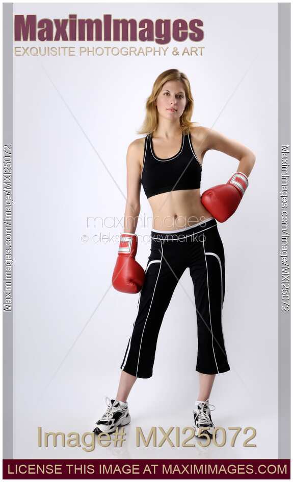 Young Woman Kickboxer