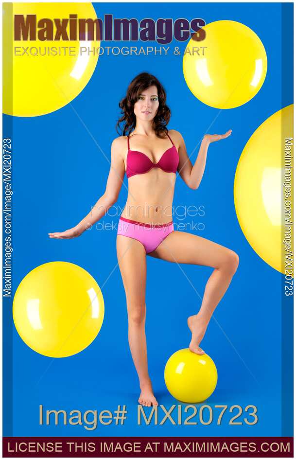 Young Woman with Baloons