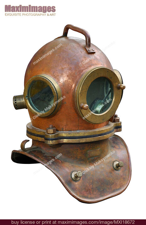 Stock photo of Scuba diving helmet Buy commercial use license at MaximImages