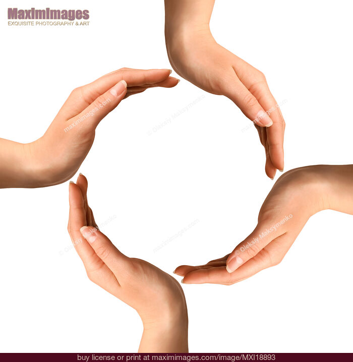 Stock photo of Hands Making a Circle Buy commercial use license at MaximImages