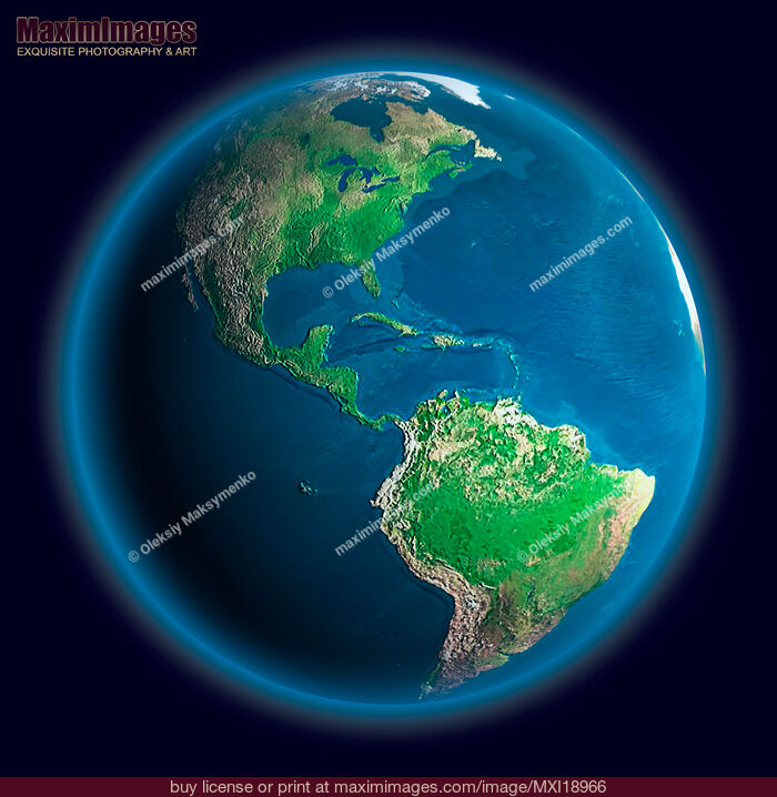 Stock image of Earth Globe Americas Buy commercial use license at MaximImages