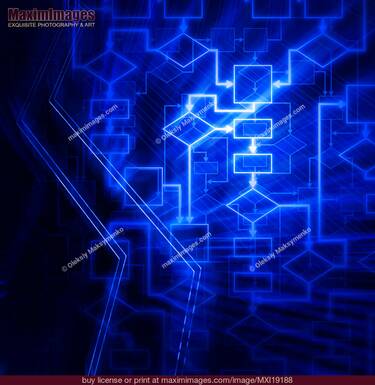 Flowchart algorithm diagram background. Stock Image MXI19188