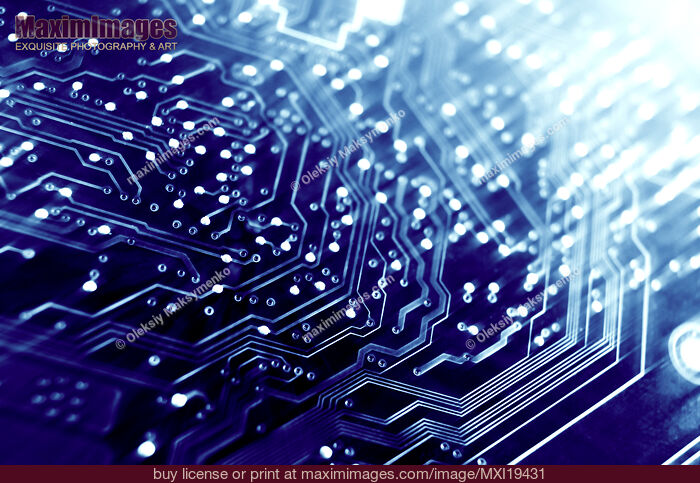 Stock photo of Circuit Board Abstract Background Buy commercial use license at MaximImages