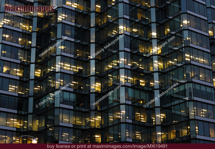 Stock photo of High-rise Office Building Glass Wall Buy commercial use license at MaximImages