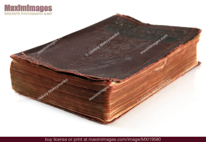 Stock photo of Old Tattered Book Buy commercial use license at MaximImages