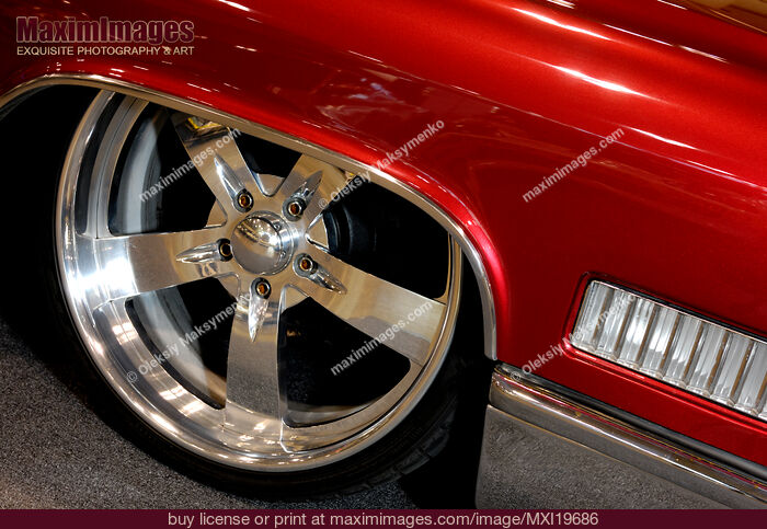 Stock photo of Chromed Car Wheel Buy commercial use license at MaximImages