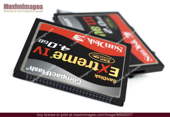 Stock photo of Compact Flash Memory Cards Buy commercial use license at MaximImages