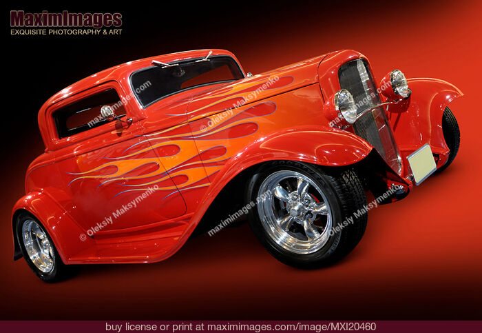 Stock photo of Hot Rod Ford Coupe 1932 custom vintage car Buy commercial use license at MaximImages