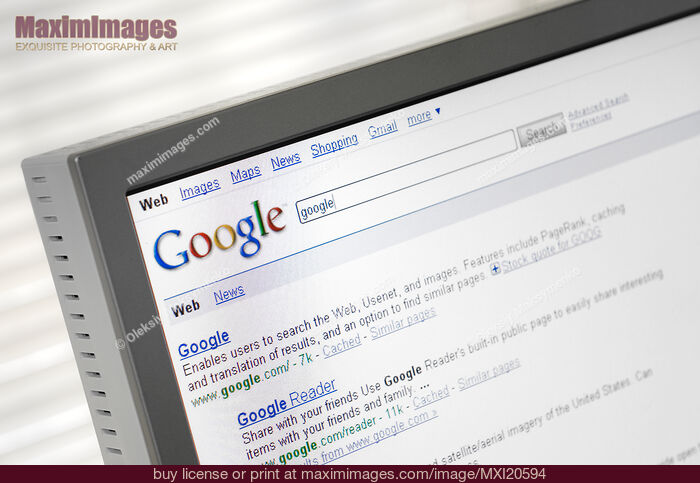 Stock photo of Google Search Engine Buy commercial use license at MaximImages