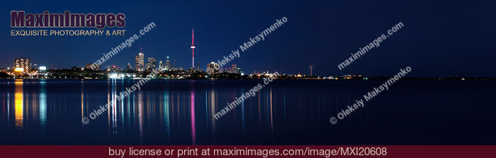 Stock photo of Toronto City View at Night Buy commercial use license at MaximImages