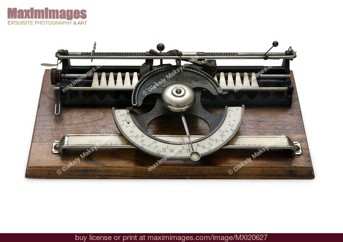 Stock photo of Early Index Typewriter World 1 Buy commercial use license at MaximImages