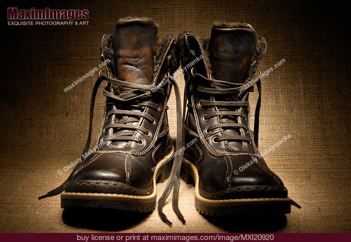 Stock photo of Leather Boots Buy commercial use license at MaximImages