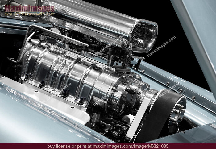 Stock photo of Custom Racing Car Engine Buy commercial use license at MaximImages