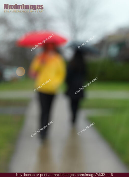 Stock photo of People in the Rain Buy commercial use license at MaximImages