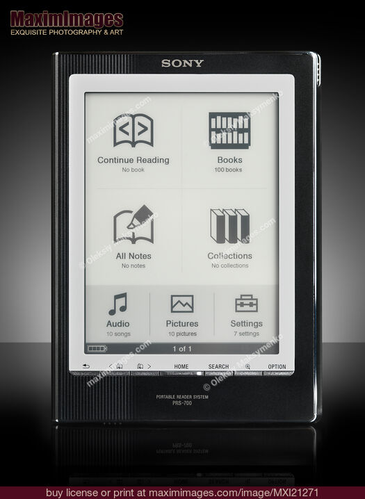 Stock photo of Sony Reader Buy commercial use license at MaximImages