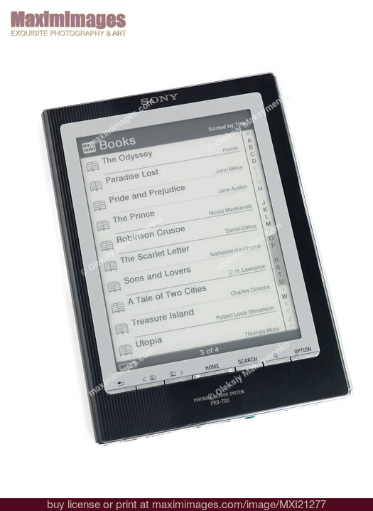 Stock photo of Sony Reader Buy commercial use license at MaximImages