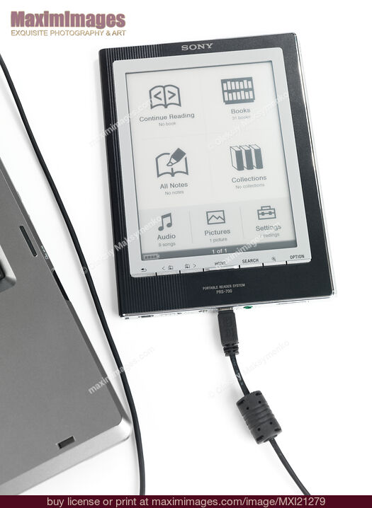 Stock photo of Sony Reader Buy commercial use license at MaximImages
