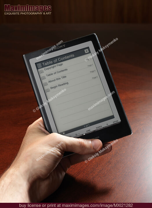 Stock photo of Sony Reader Buy commercial use license at MaximImages
