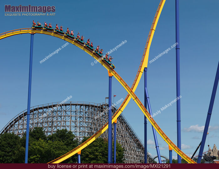 Canada's Wonderland Behemoth Roller Coaster. Stock Photo MXI21291